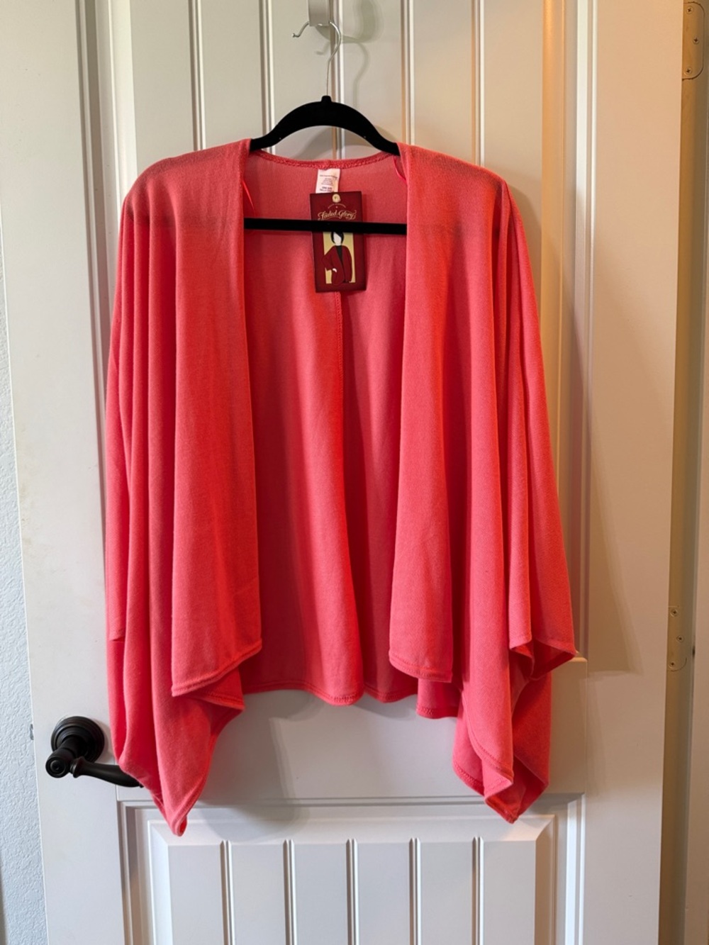Coral Open-Front Women's Cardigan Sweater